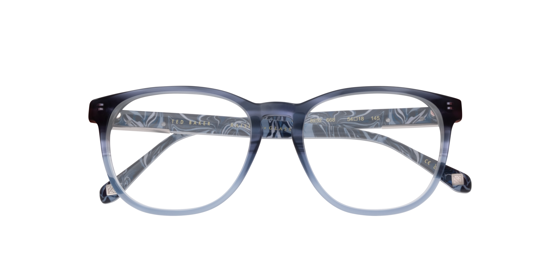 TB8252 Blue AcetateEyeglass Frames for Glasses Direct, Closed View