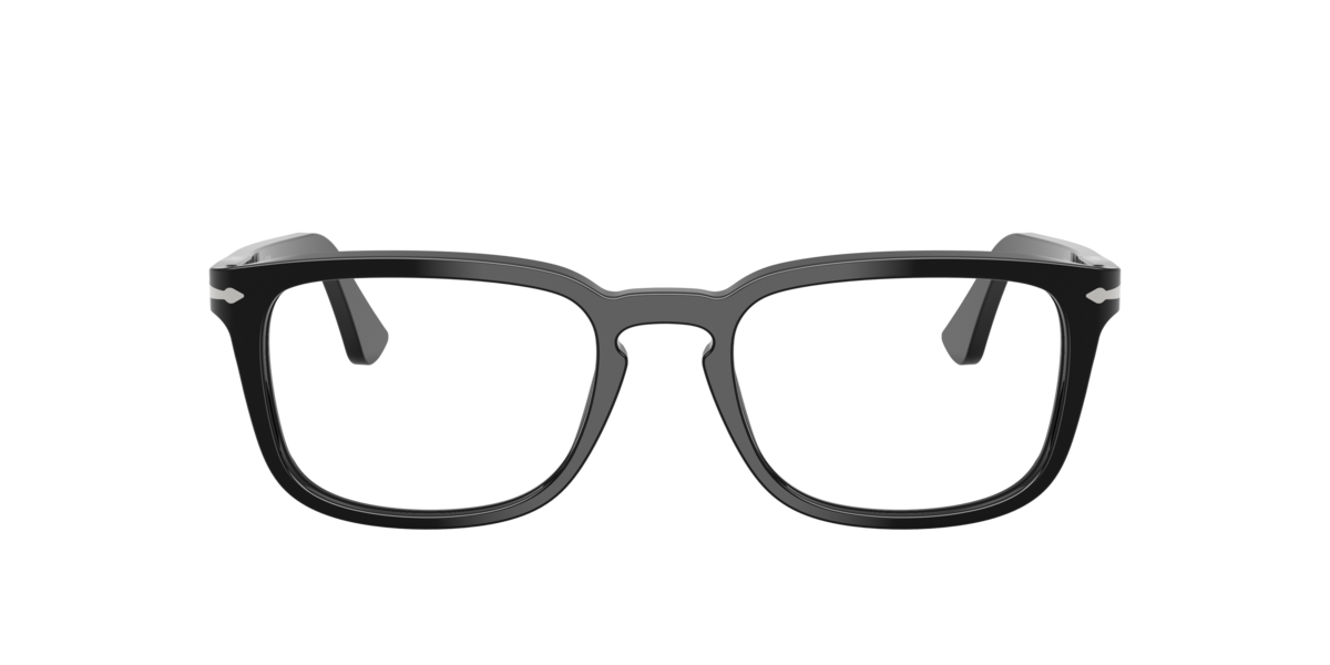 Persol Unisex Black Pillow Acetate Eyeglasses Online - Full Rim - Po3382v
