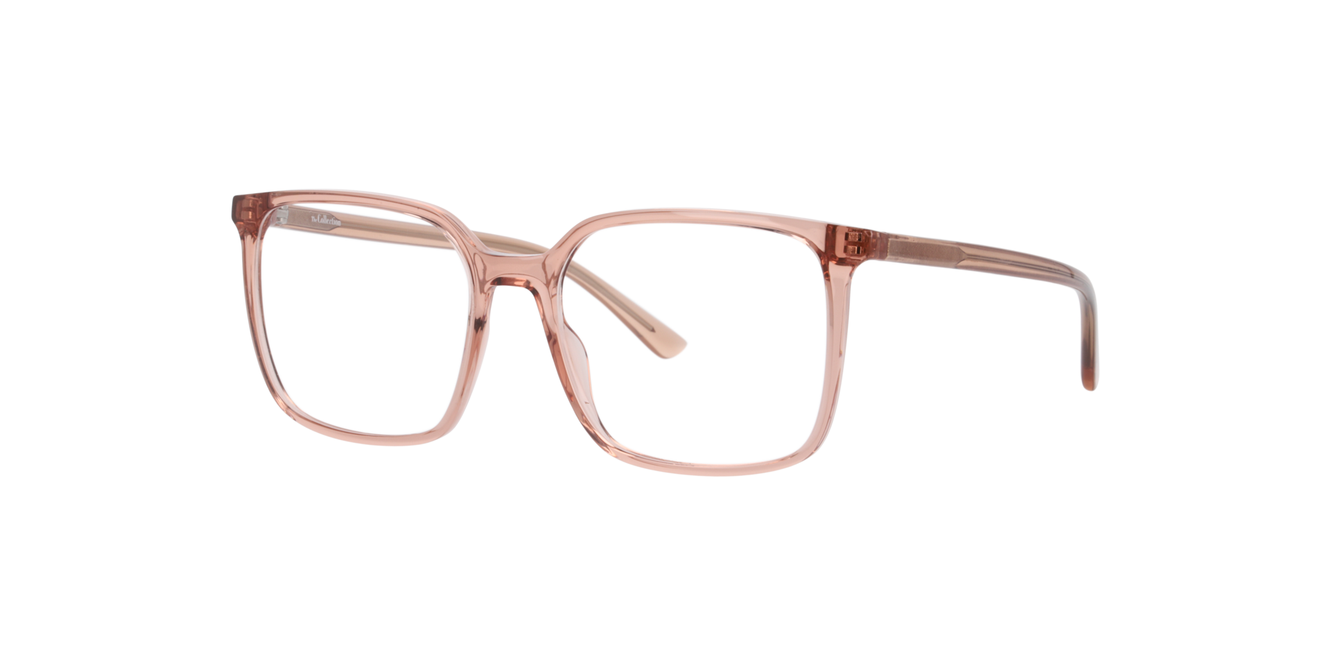Mia Crystal Light Brown PlasticEyeglass Frames for Glasses Direct, Angle View