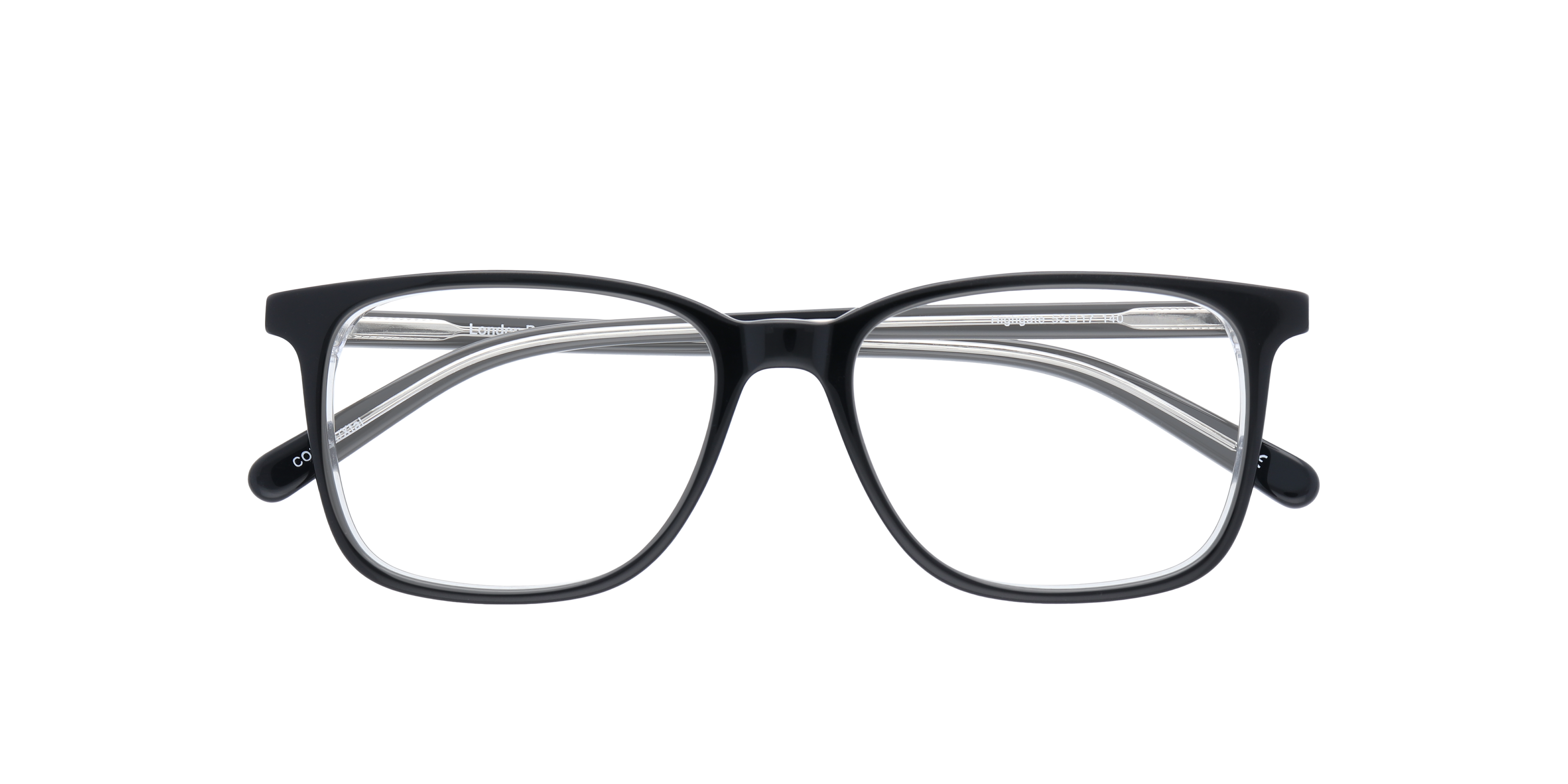 Highgate Black & Crystal AcetateEyeglass Frames for Glasses Direct, Closed View