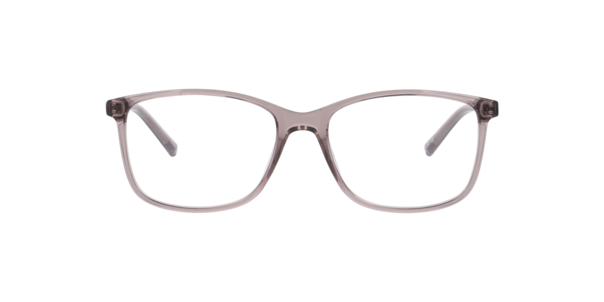 Gd Collection Unisex Crystal Grey Rectangle Plastic Eyeglasses Online - Full Rim - Jax