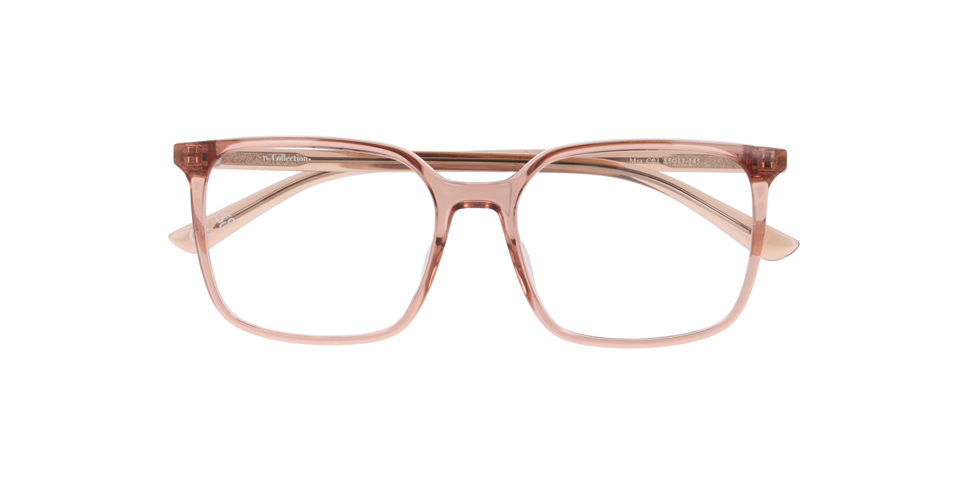 Mia Crystal Light Brown PlasticEyeglass Frames for Glasses Direct, Closed View