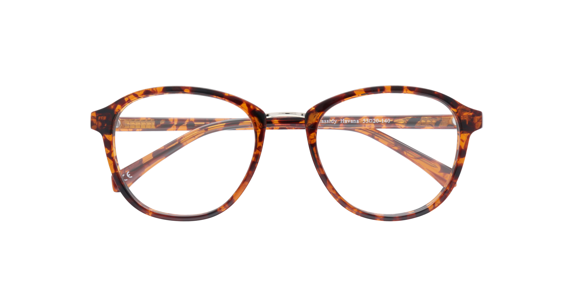 Cassidy Havana PlasticEyeglass Frames for Glasses Direct, Closed View