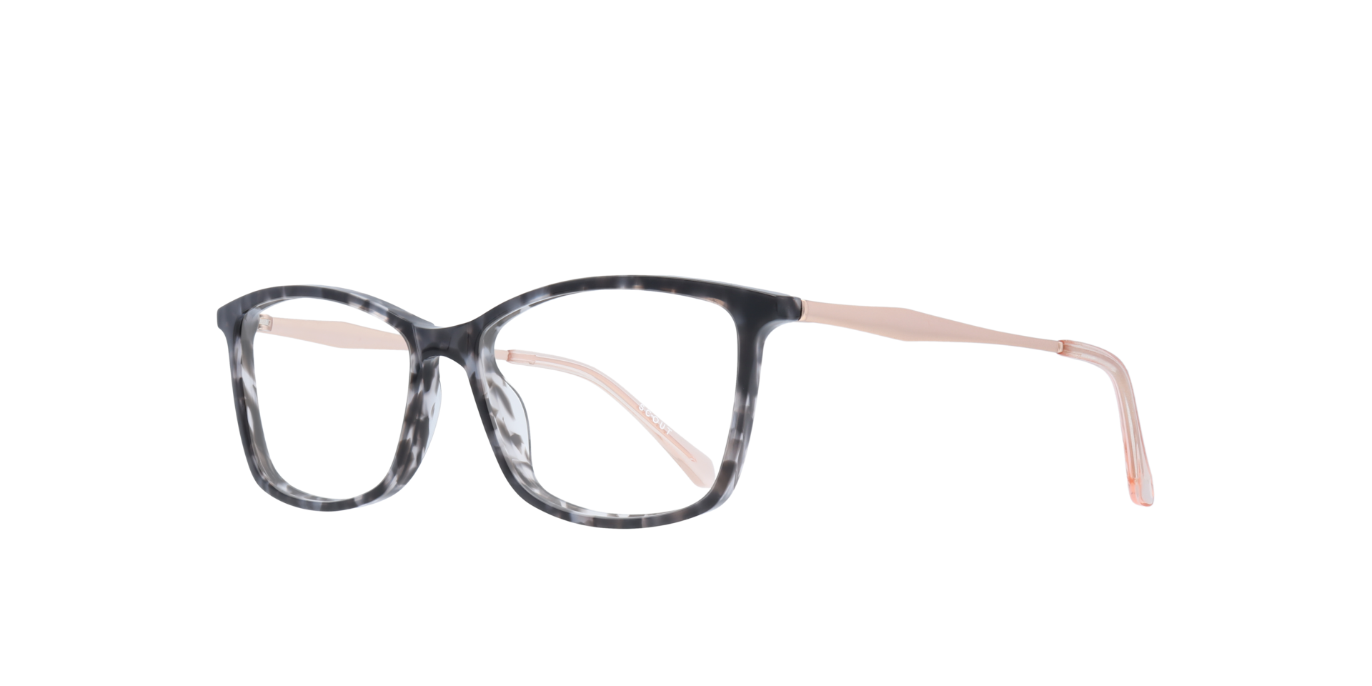 Aviana Grey Havana & Gold AcetateEyeglass Frames for Glasses Direct, Angle View