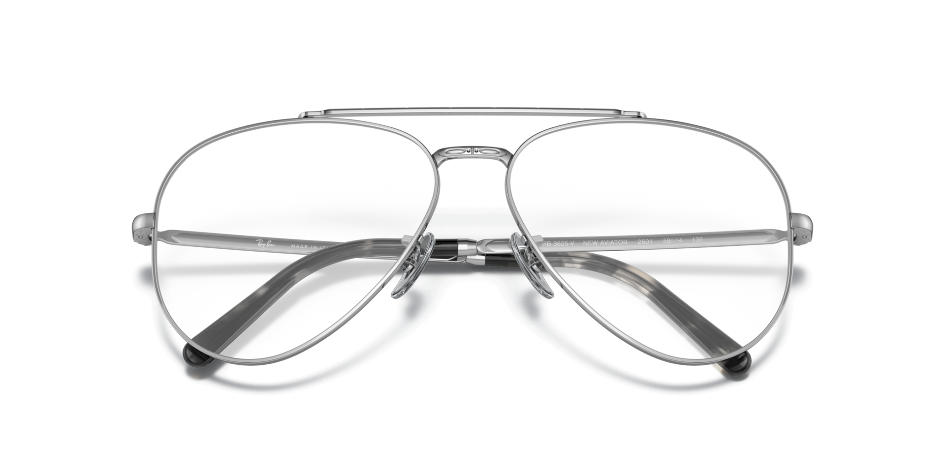 New Aviator Optics Silver MetalEyeglass Frames for Glasses Direct, Closed View