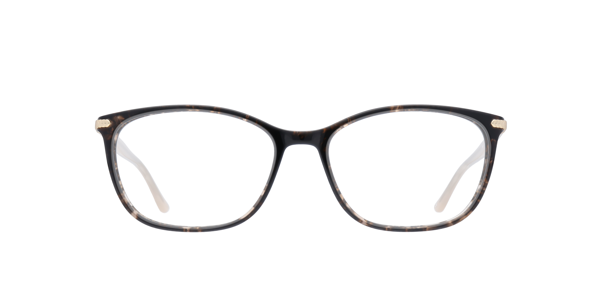 Anika Brown & Gold AcetateEyeglass Frames for Glasses Direct, Front View