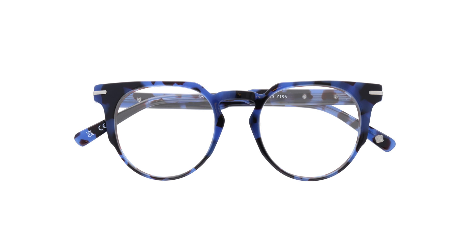 Goldhawk Blue Havana AcetateSunglass Frames for Glasses Direct, Closed View