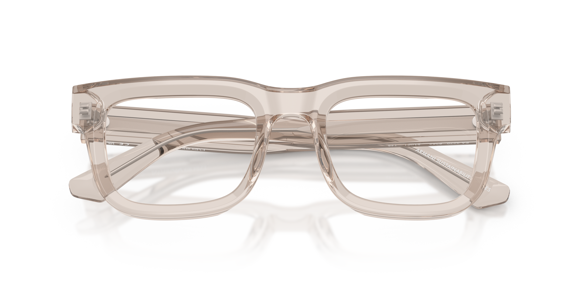 EA3279 Shiny Transparent Tundra AcetateEyeglass Frames for Glasses Direct, Closed View