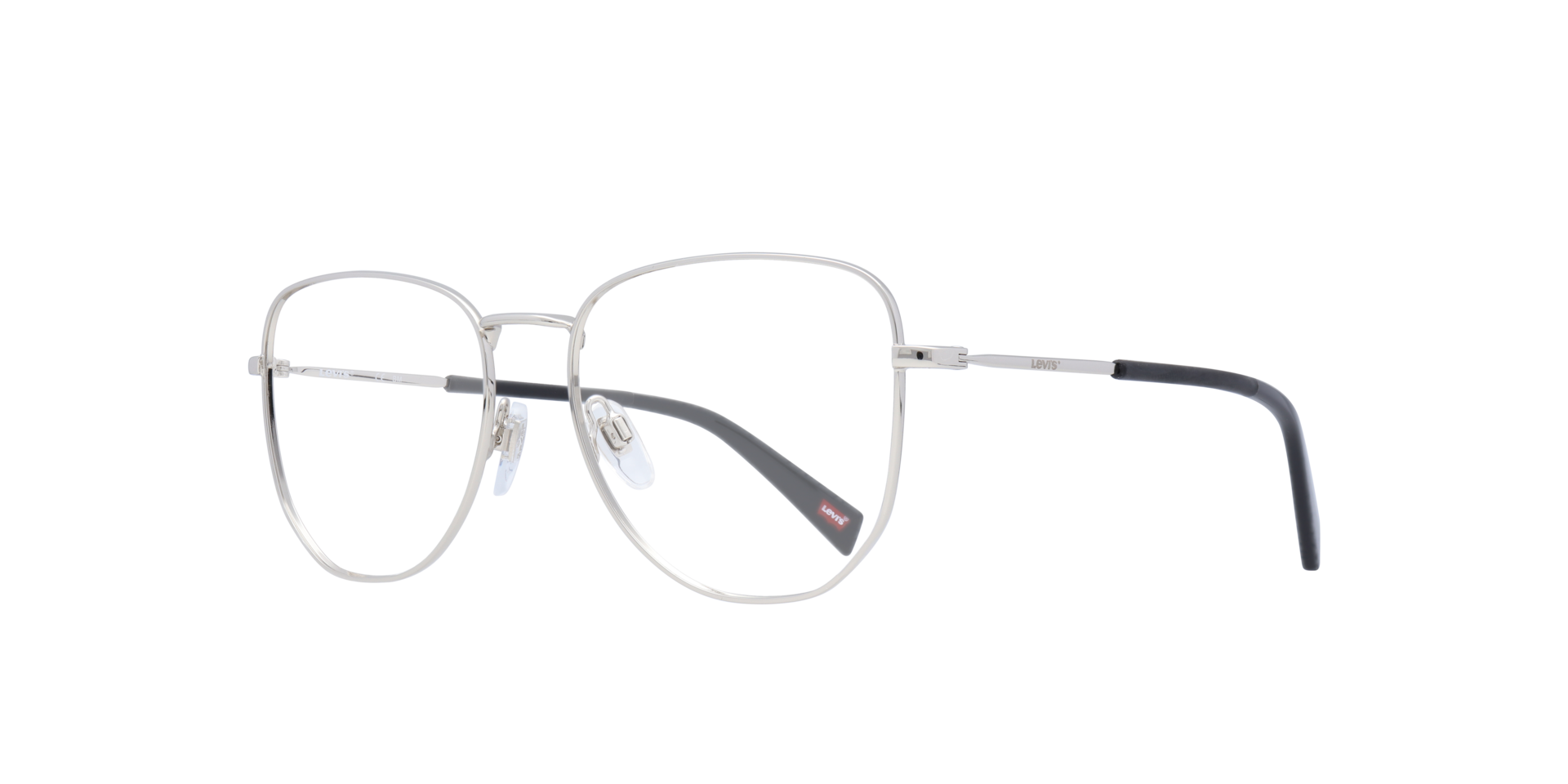 LV 1043 Silver MetalEyeglass Frames for Glasses Direct, Angle View