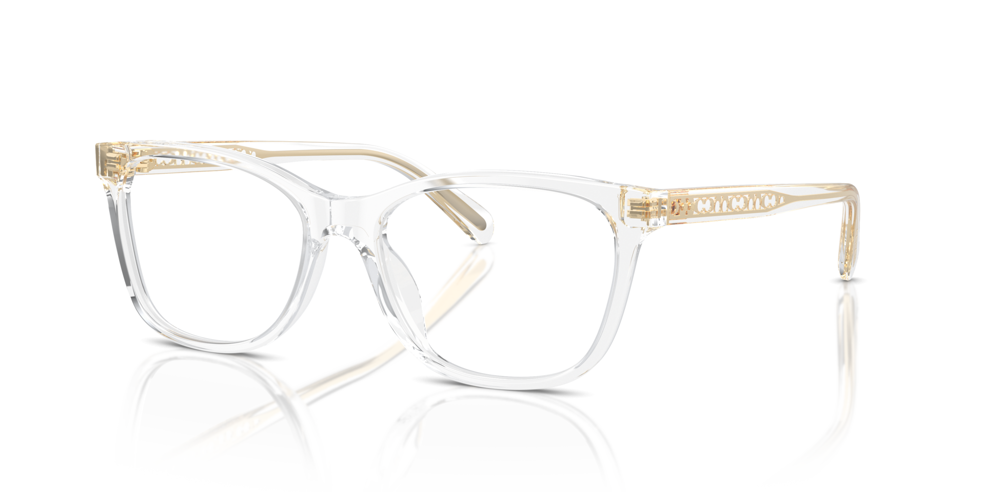 HC6235U Transparent Clear AcetateEyeglass Frames for Glasses Direct, Angle View
