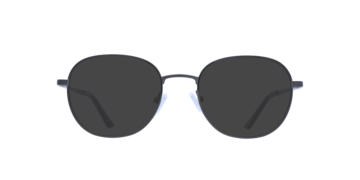 Shiny Black Harlan -  Metal Sunglasses