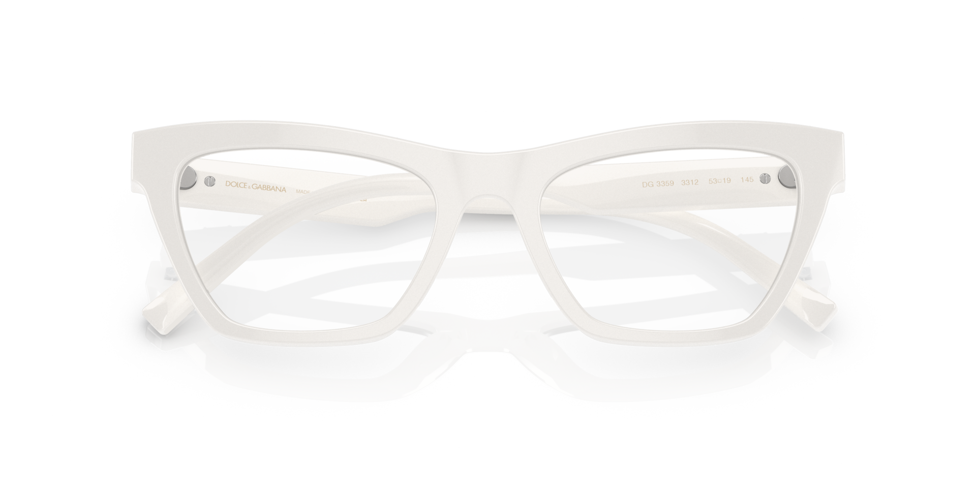DG3359 White AcetateEyeglass Frames for Glasses Direct, Closed View