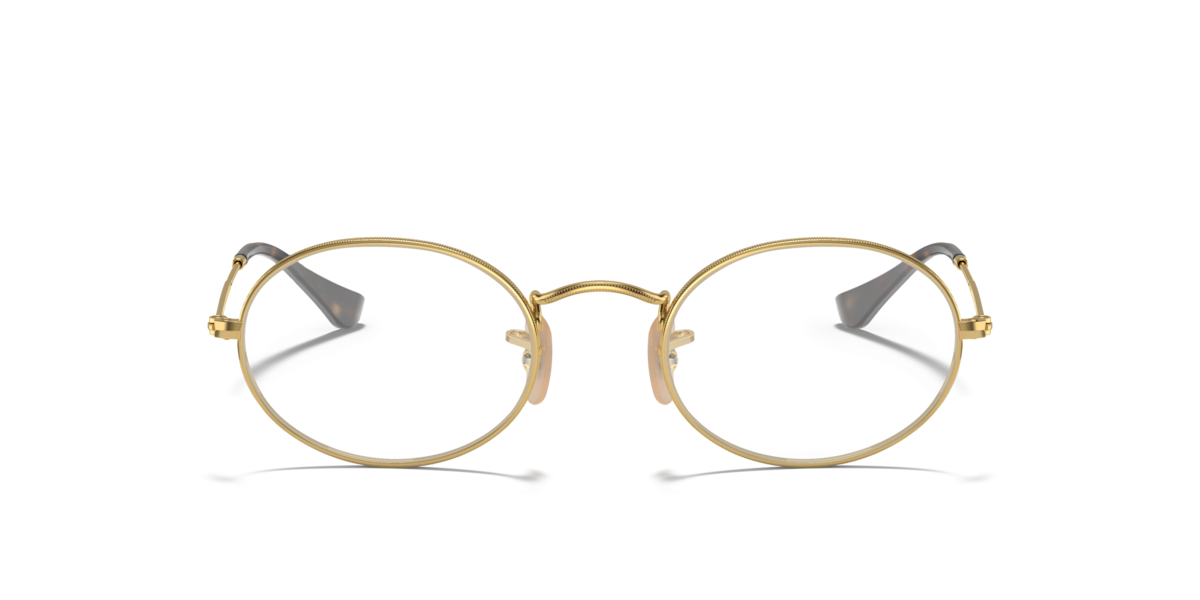 Ray-Ban Unisex Arista Gold Oval Metal Eyeglasses Online - Full Rim - Rb3547v