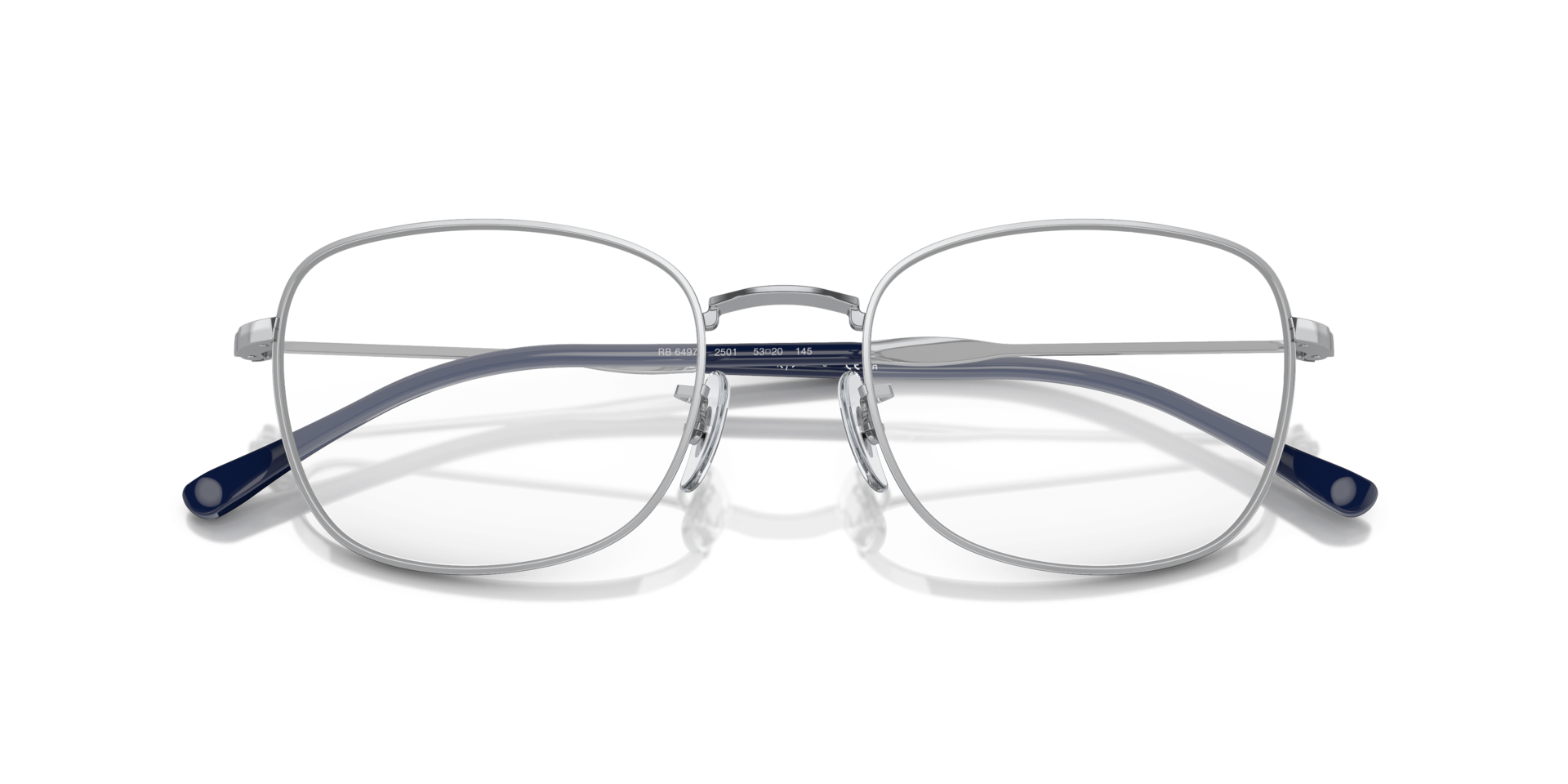 RB6497 Silver MetalEyeglass Frames for Glasses Direct, Closed View