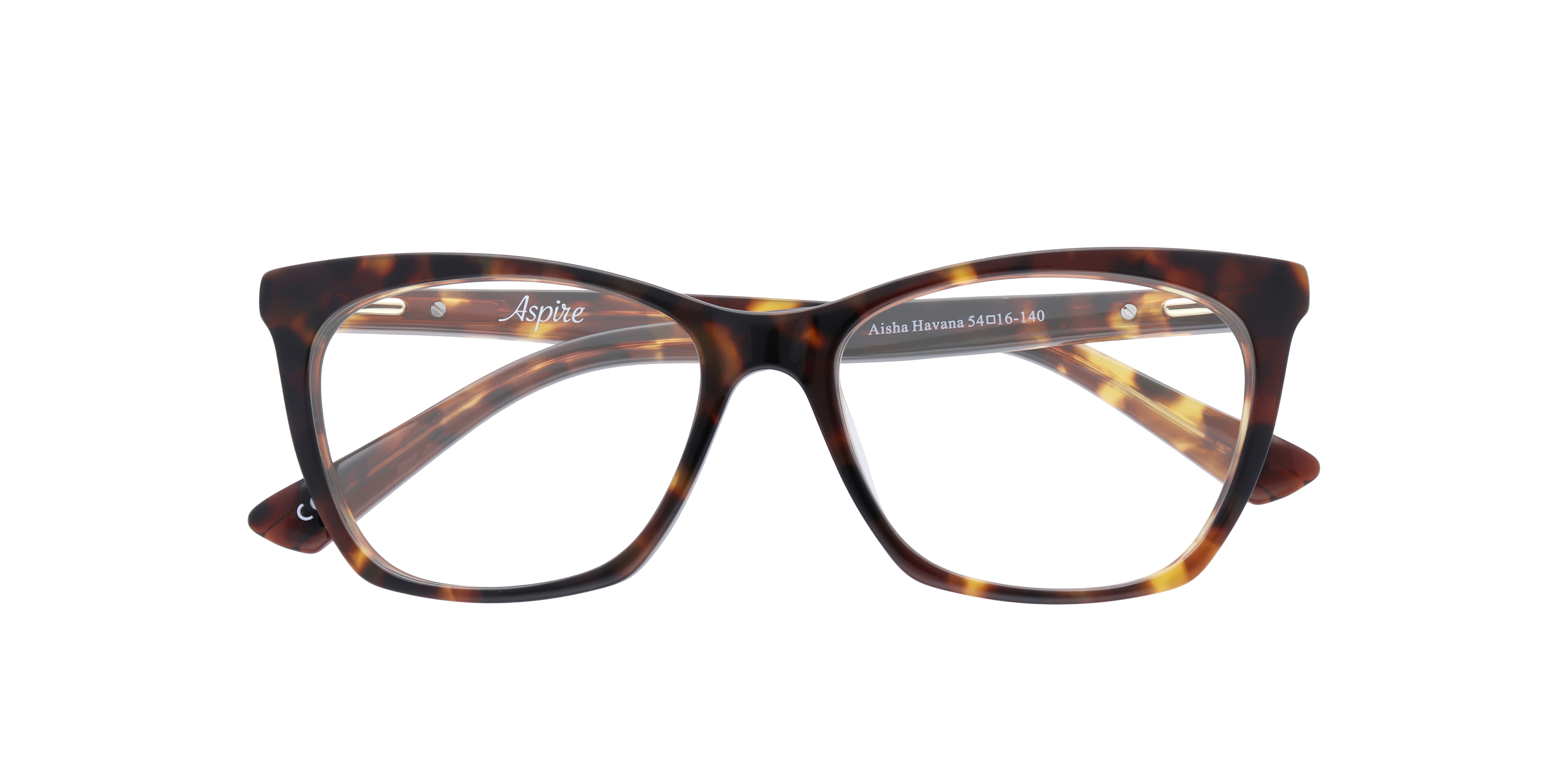 Aisha Havana AcetateEyeglass Frames for Glasses Direct, Closed View