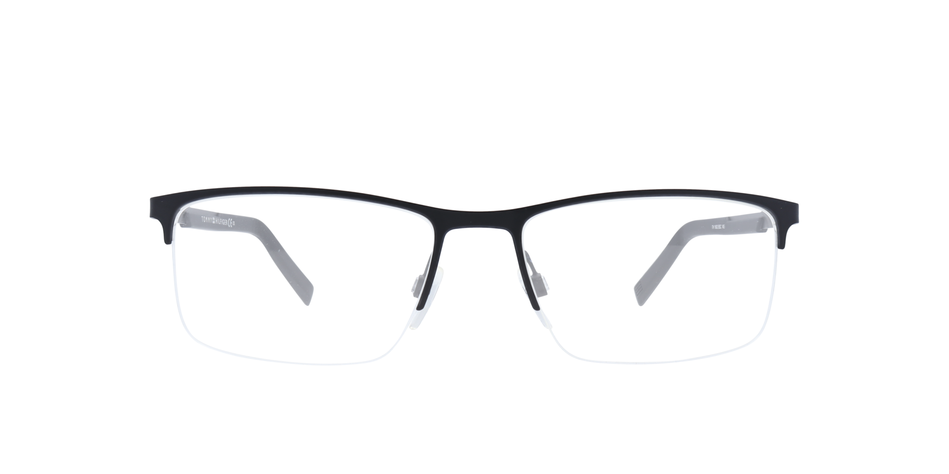 TH 1692 Black Silver MetalEyeglass Frames for Glasses Direct, Front View