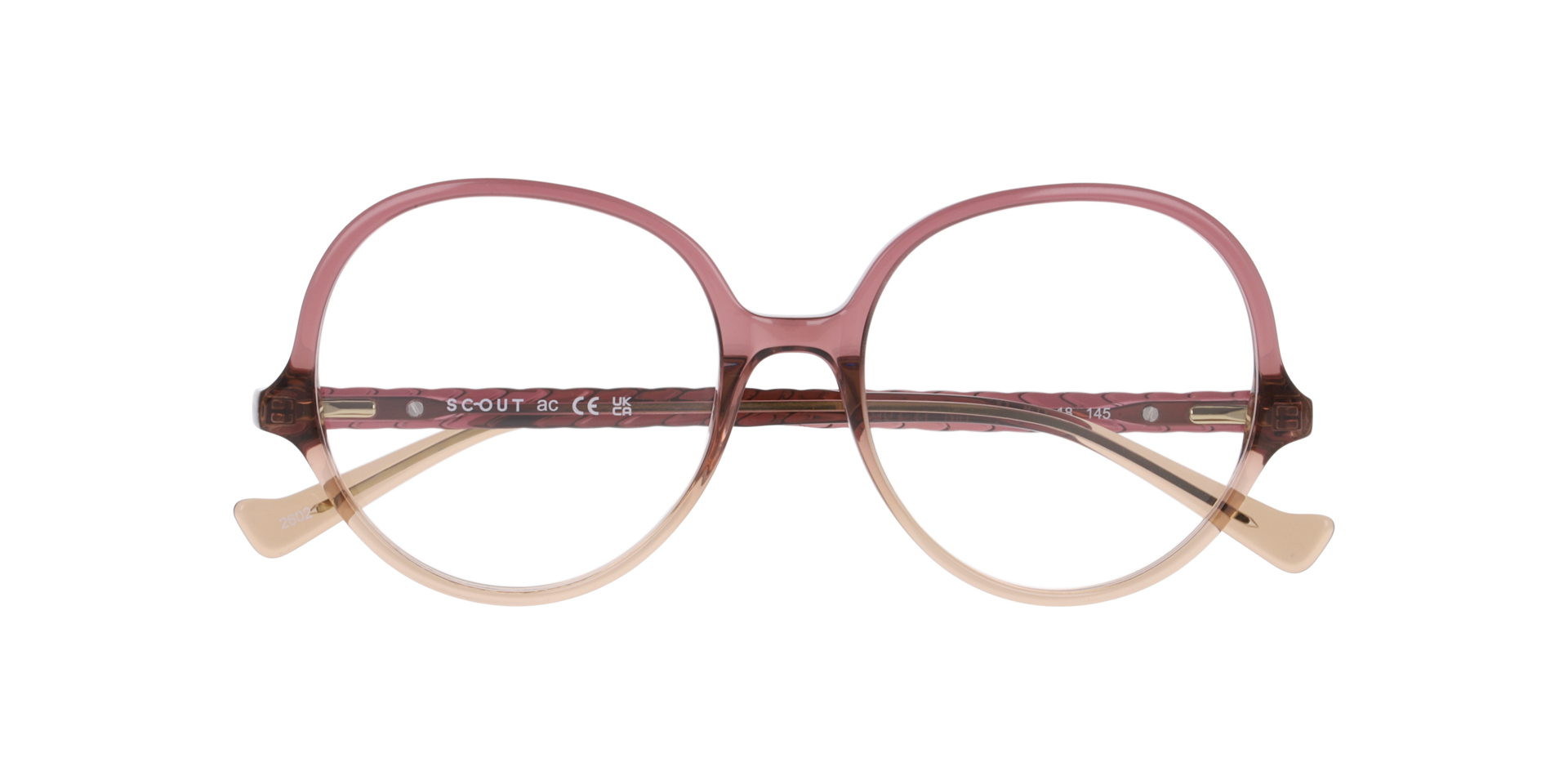 Nia Pink & Beige AcetateEyeglass Frames for Glasses Direct, Closed View
