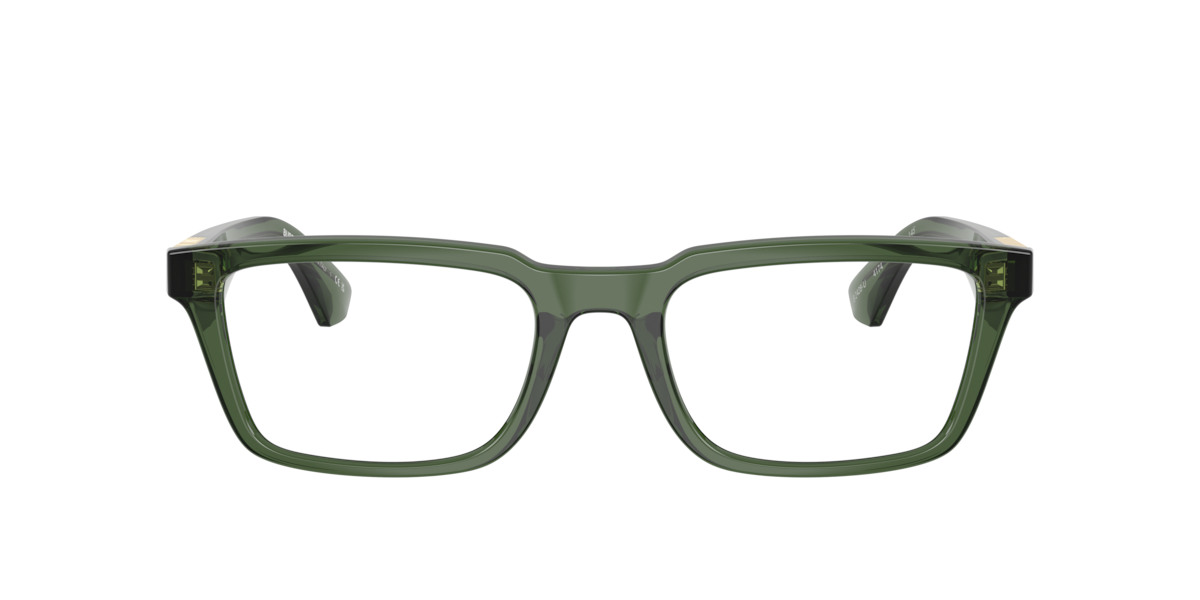 Burberry Men's Green Rectangle Plastic Eyeglasses Online - Full Rim - Be2428u