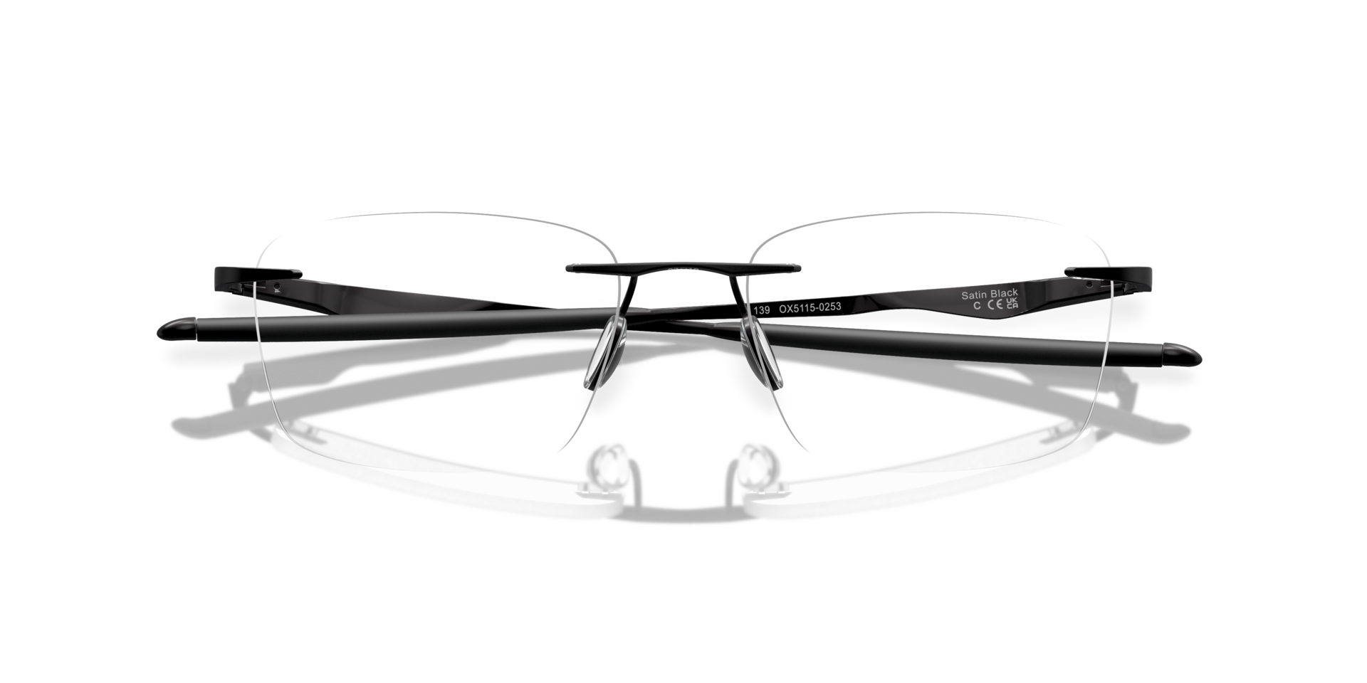 Wingfold™ EVS Satin Black TitaniumEyeglass Frames for Glasses Direct, Closed View