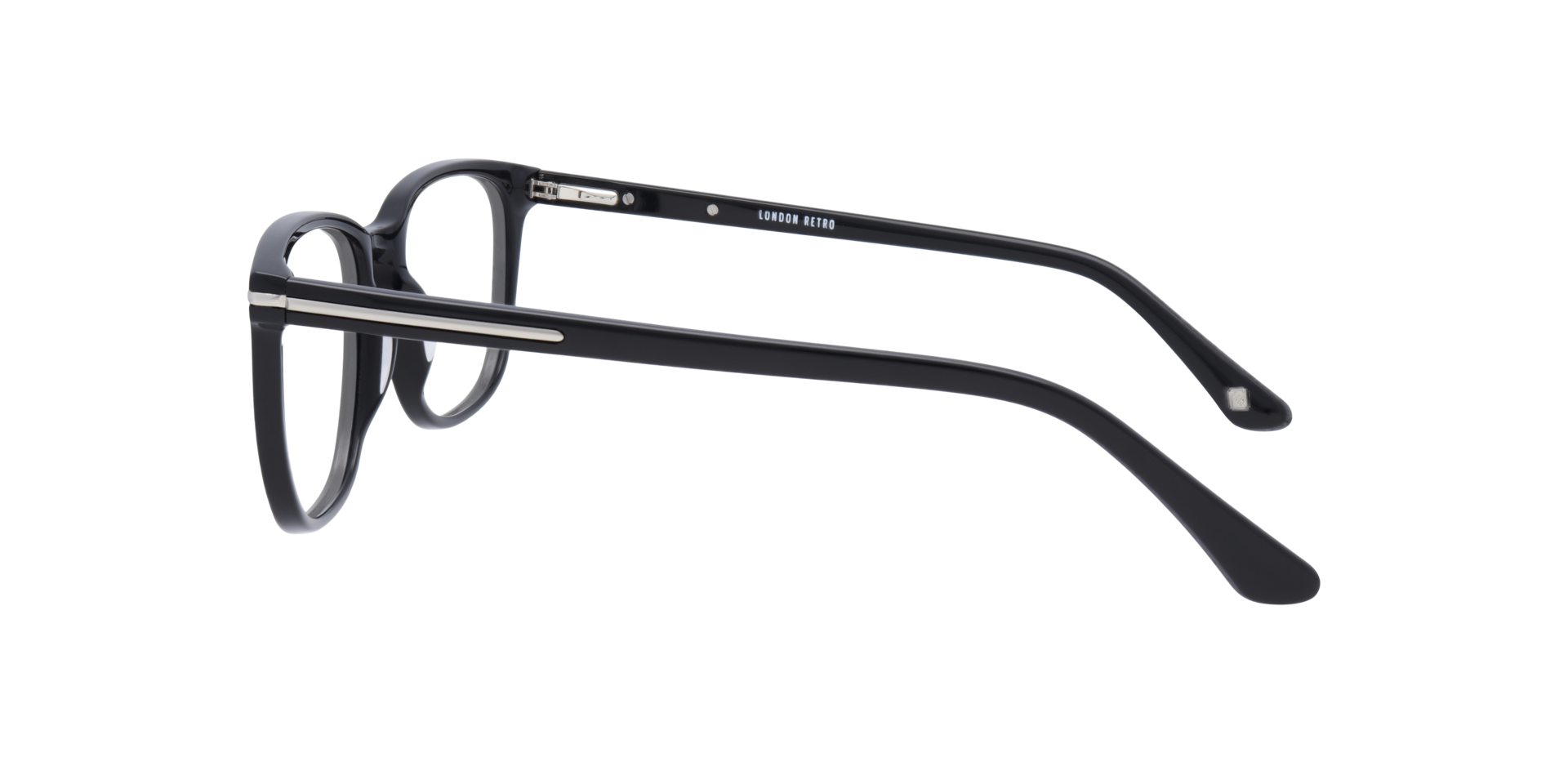 Eastcote Black AcetateEyeglass Frames for Glasses Direct, Side View