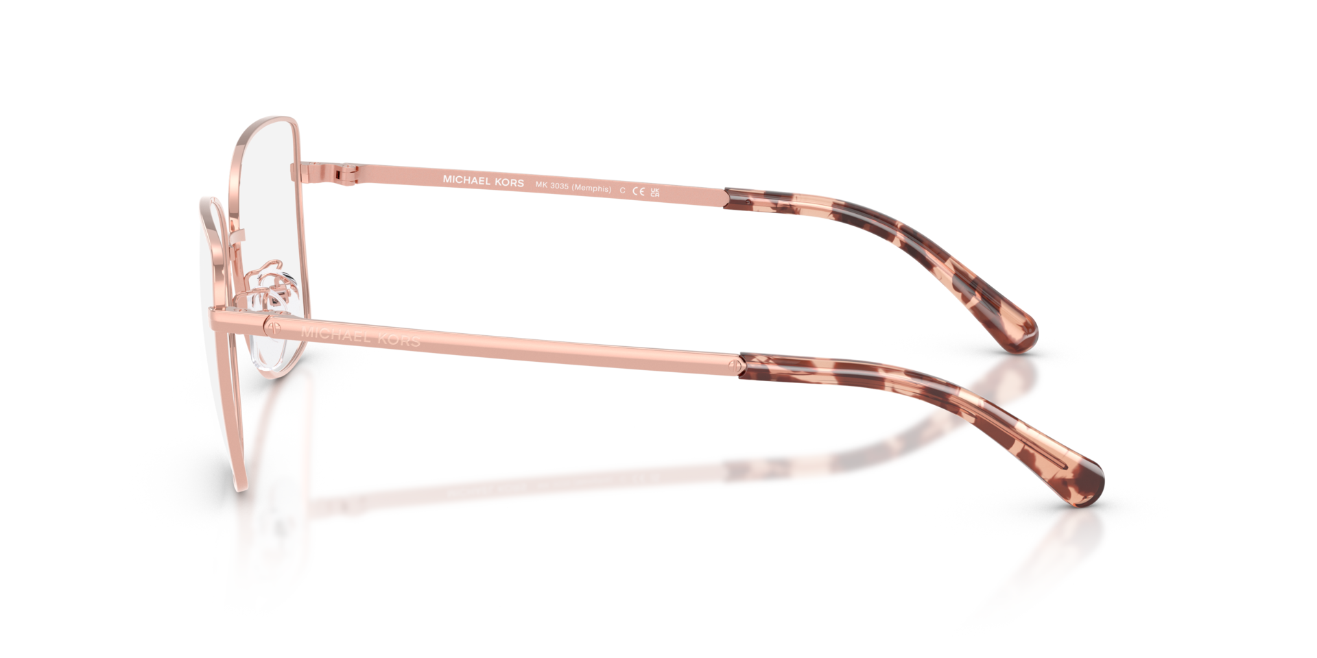 MK3035 Rose Gold MetalEyeglass Frames for Glasses Direct, Side View