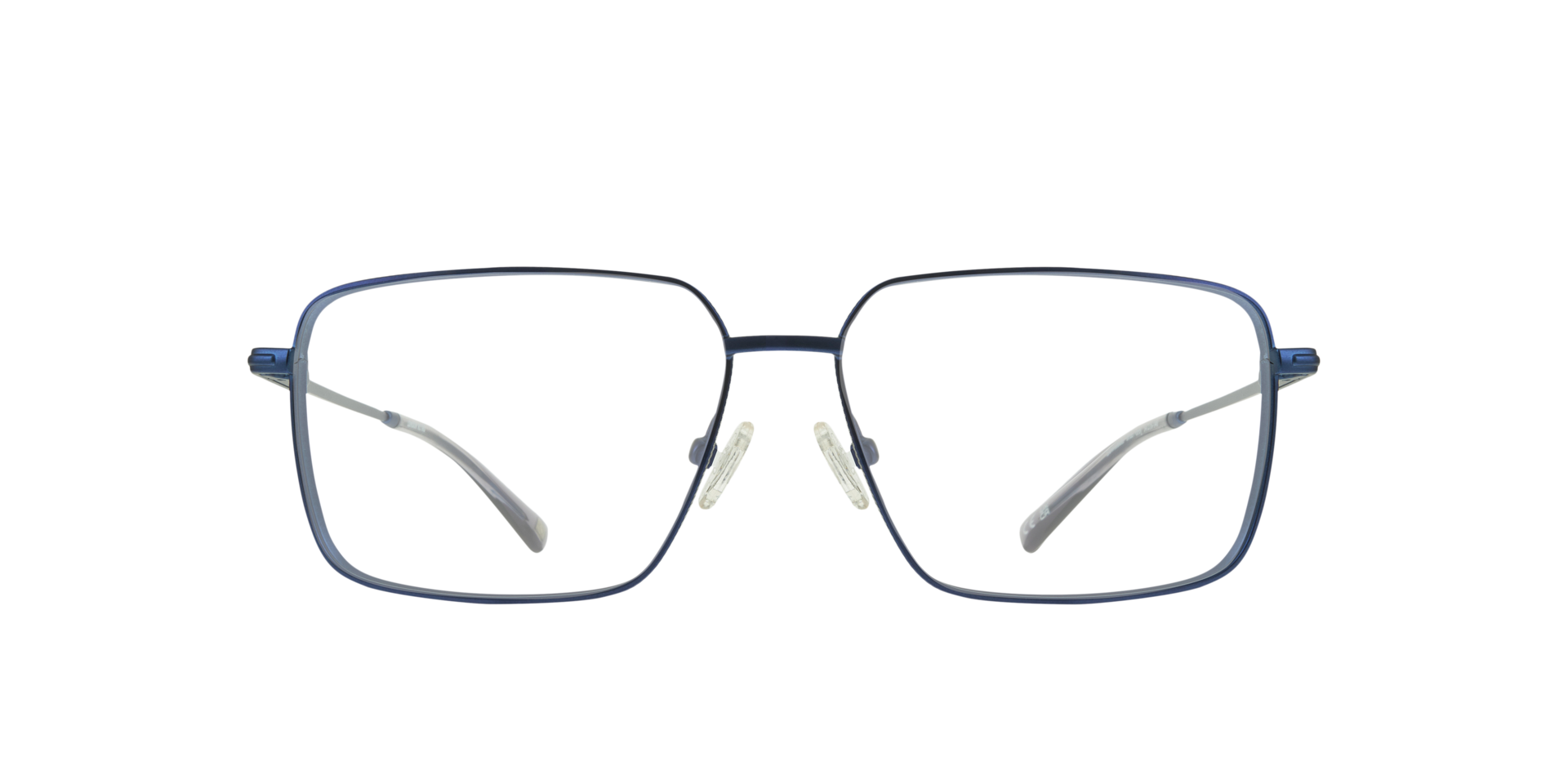 Lewisham Blue & Grey MetalEyeglass Frames for Glasses Direct, Front View