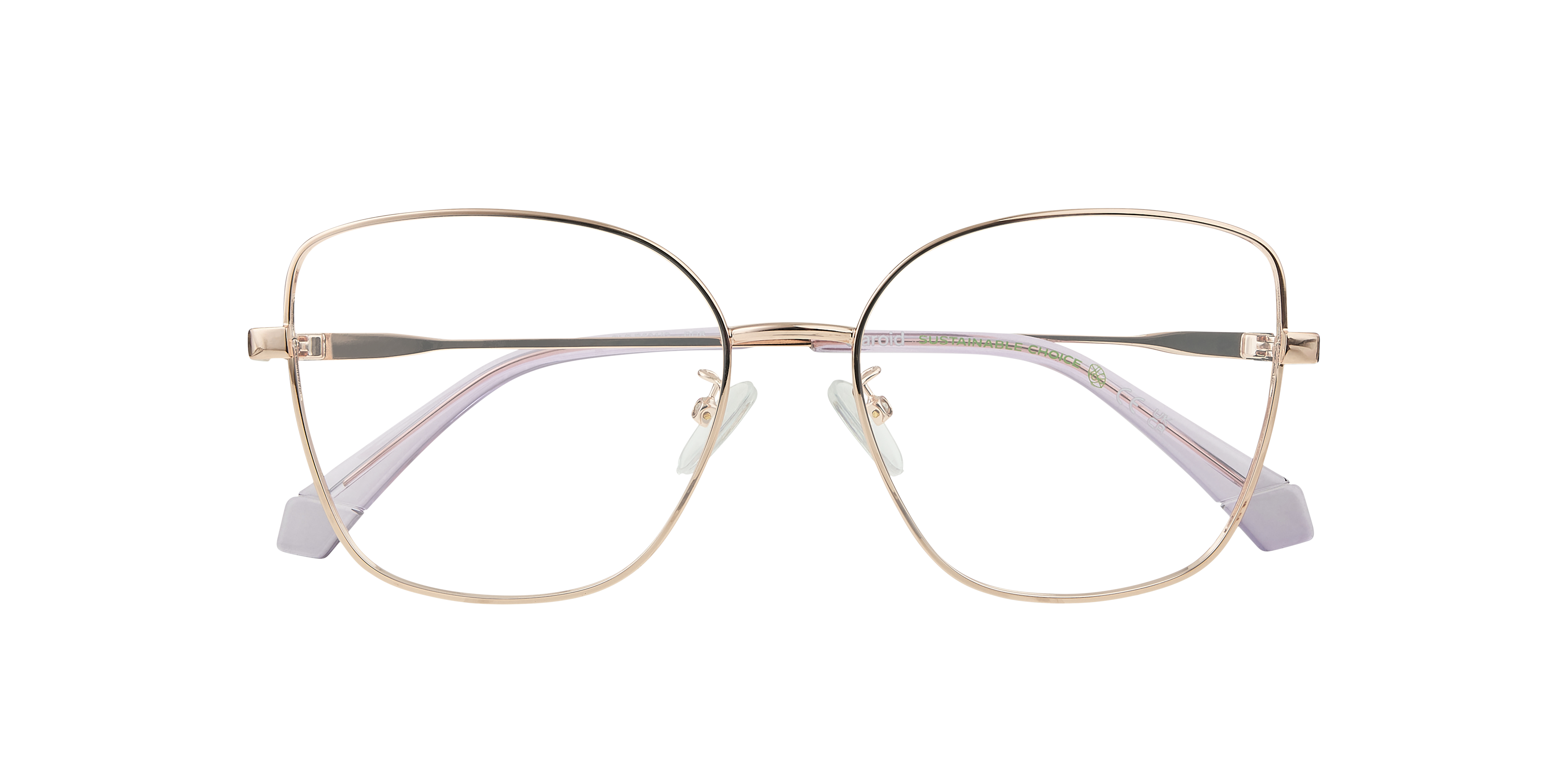 PLD D521/G Gold MetalEyeglass Frames for Glasses Direct, Closed View