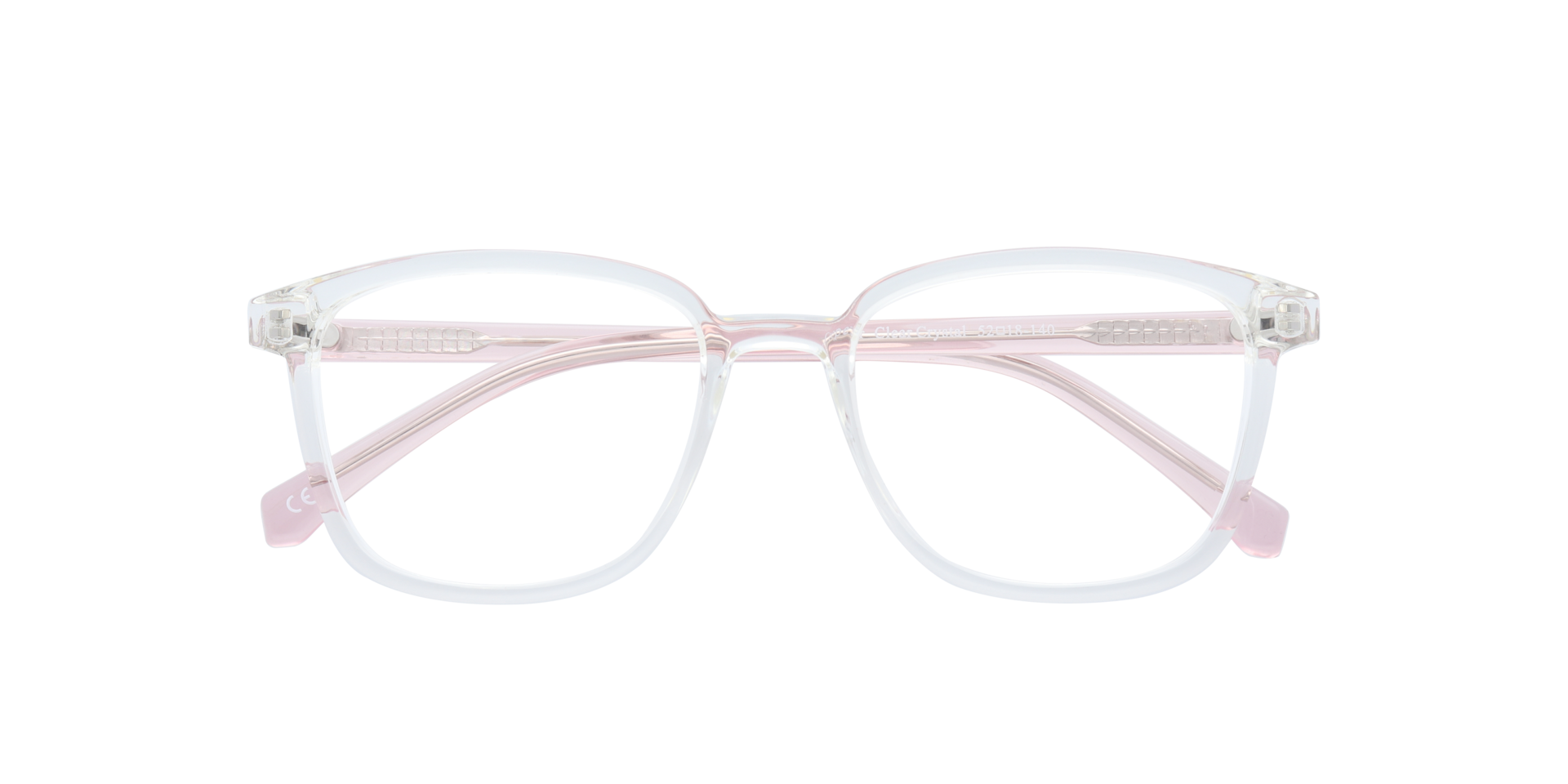 Cooper Clear Crystal PlasticEyeglass Frames for Glasses Direct, Closed View