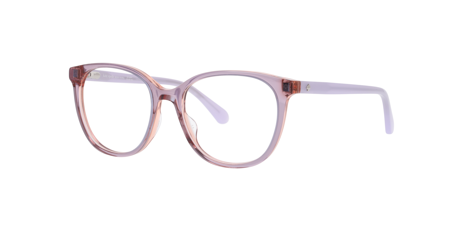 KS ADELLE 2 Purple Light AcetateEyeglass Frames for Glasses Direct, Angle View