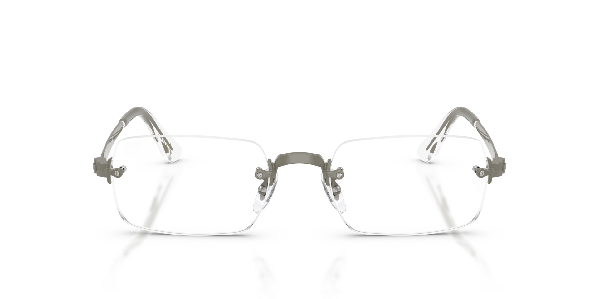 RB3928V Optics By A$AP Rocky Grey MetalEyeglass Frames for Glasses Direct, Front View