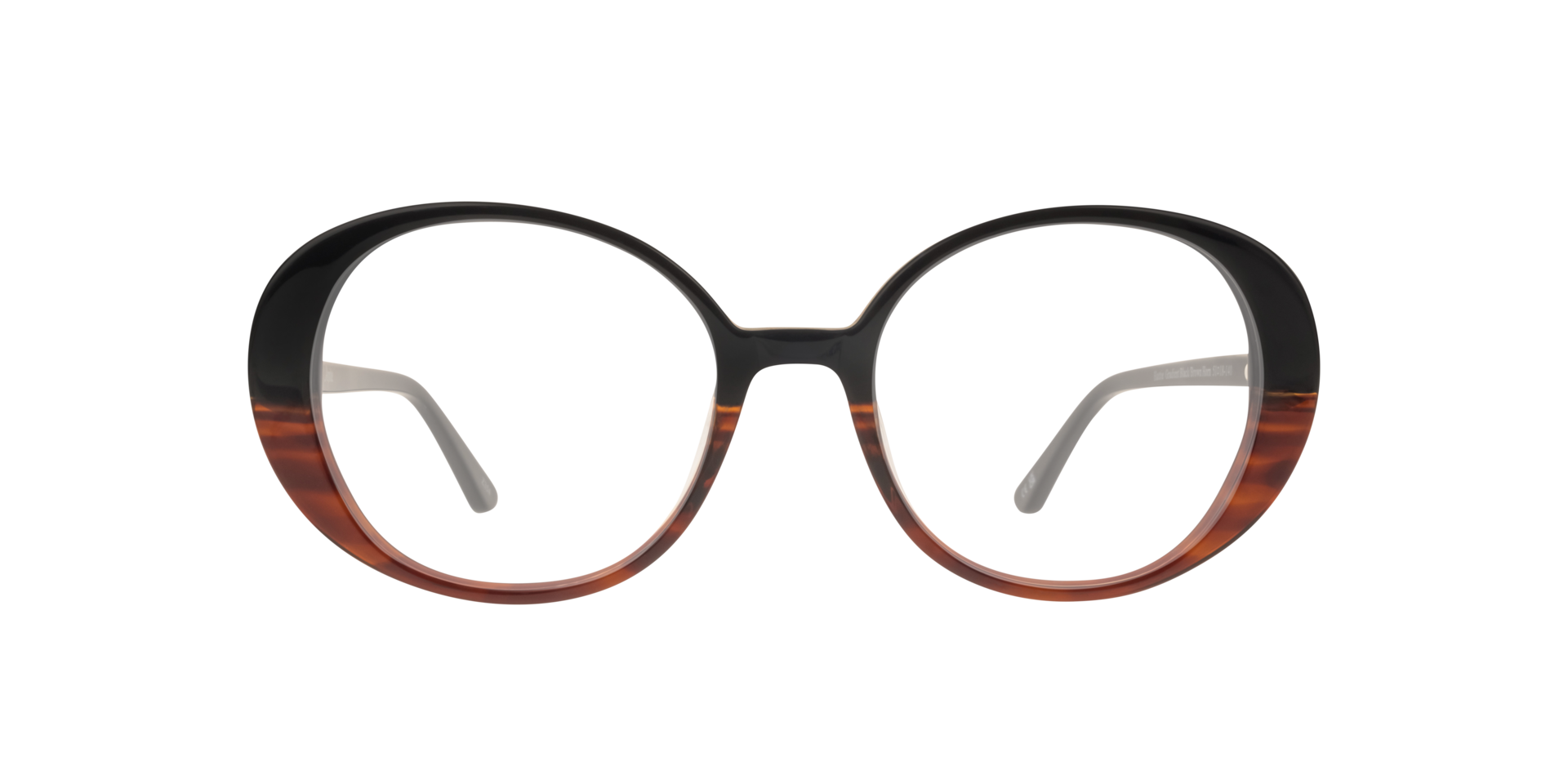 Hattie Gradient Black & Brown Horn AcetateEyeglass Frames for Glasses Direct, Front View