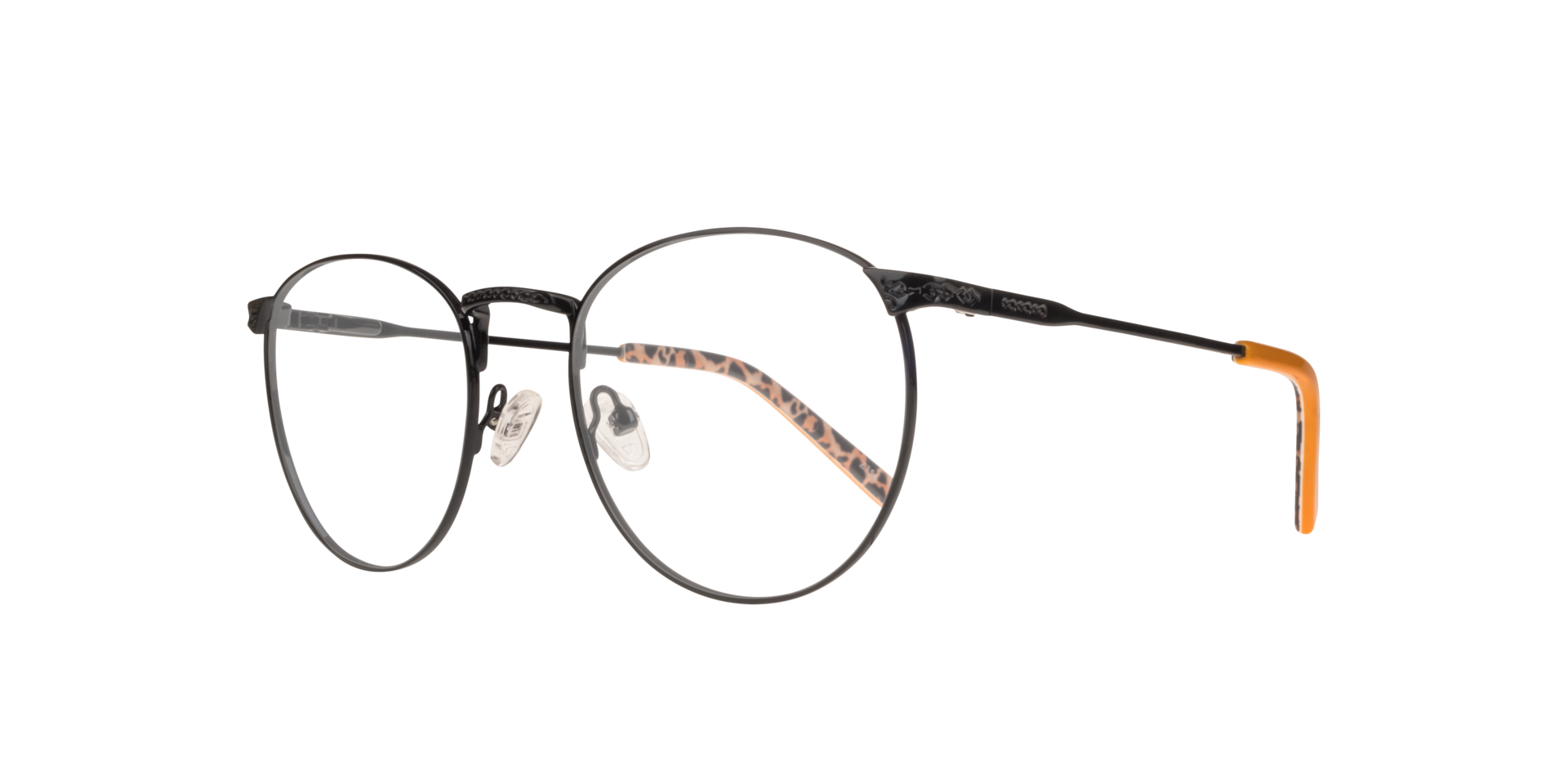 Heath Black MetalEyeglass Frames for Glasses Direct, Angle View