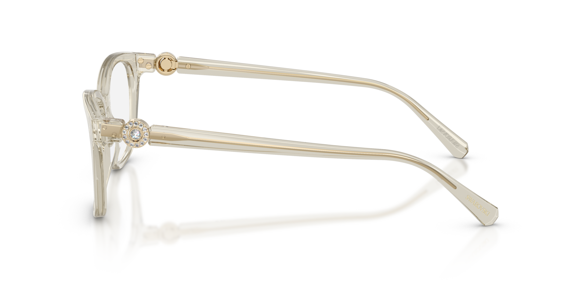 SK2073 Transparent Beige AcetateEyeglass Frames for Glasses Direct, Side View