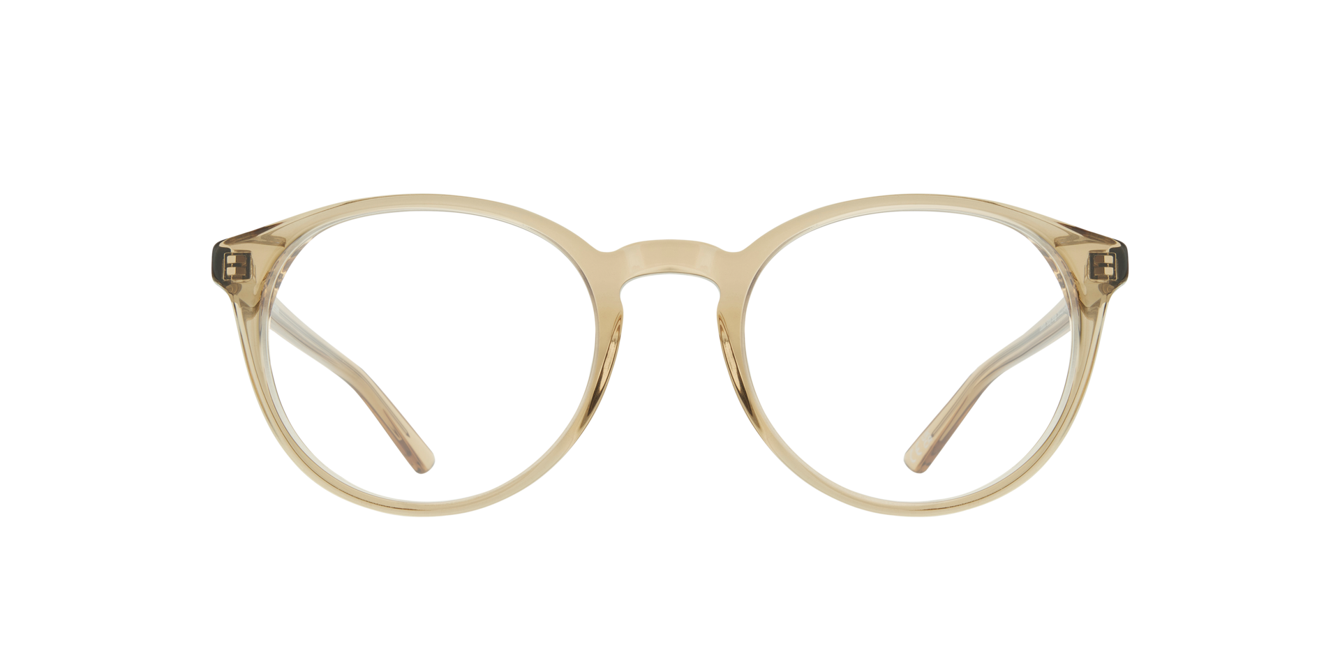 Lennon Shiny Beige AcetateSunglass Frames for Glasses Direct, Front View