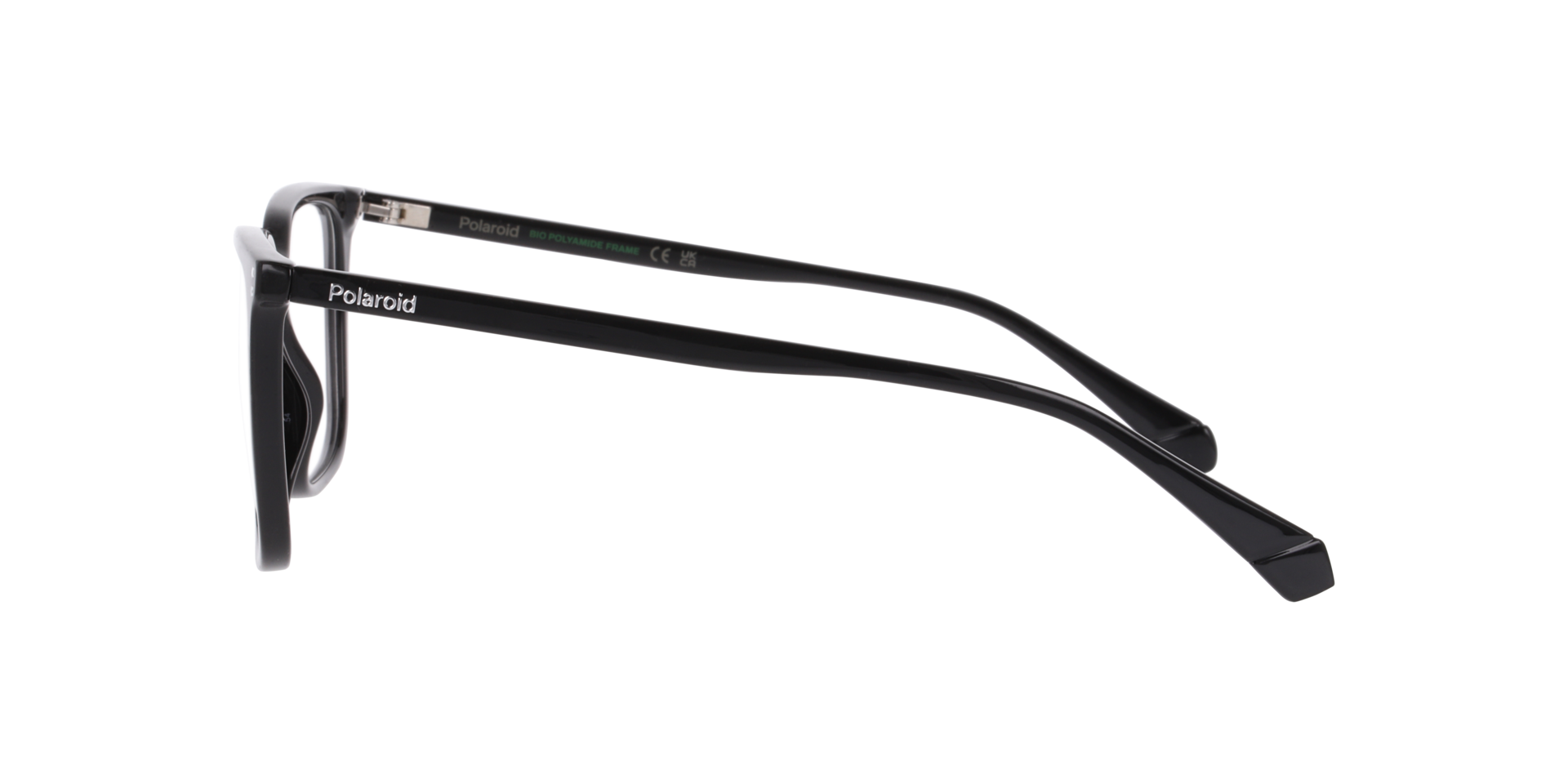 PLD D580 Black PlasticEyeglass Frames for Glasses Direct, Side View