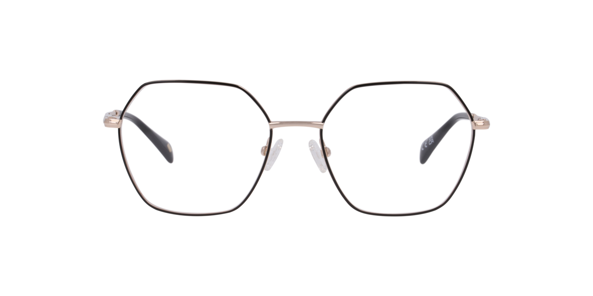 Black On Gold irregular Metal eyeglasses Online - Full Rim - Mitcham