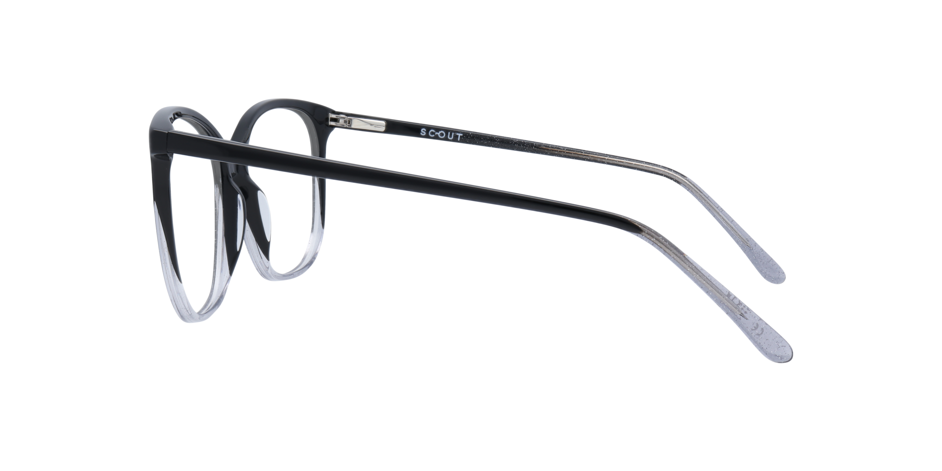 Chelsea Black & Grey AcetateEyeglass Frames for Glasses Direct, Side View