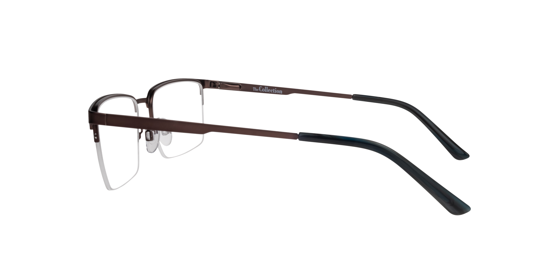 Hector Matte Brown MetalEyeglass Frames for Glasses Direct, Side View