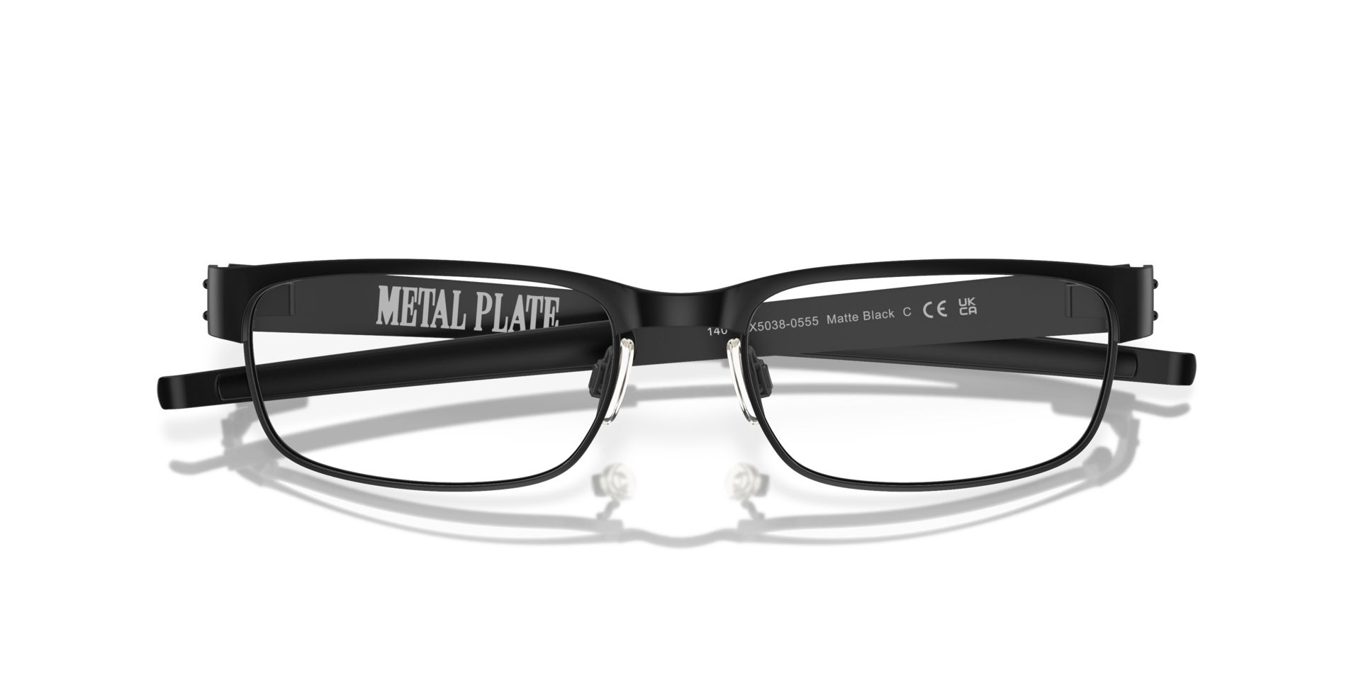 Metal Plate™ Matte Black TitaniumEyeglass Frames for Glasses Direct, Closed View
