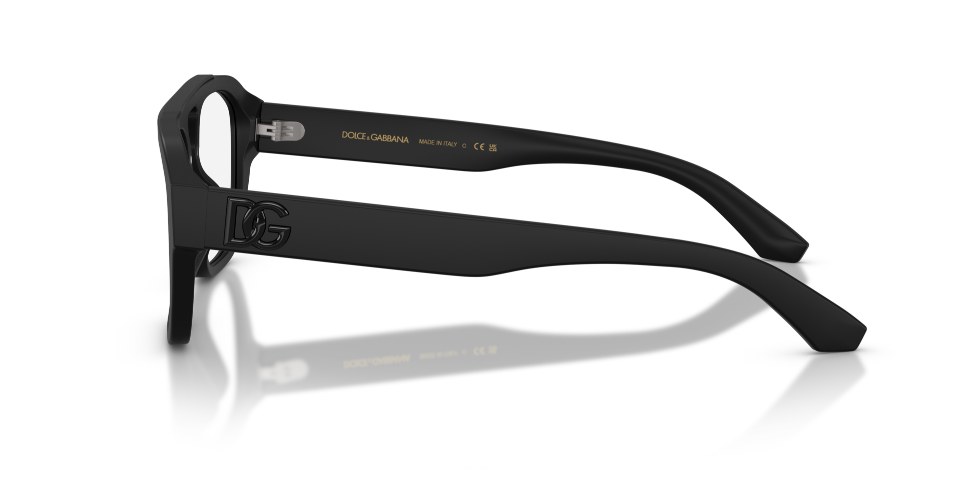 DG3415 Matte Black AcetateEyeglass Frames for Glasses Direct, Side View