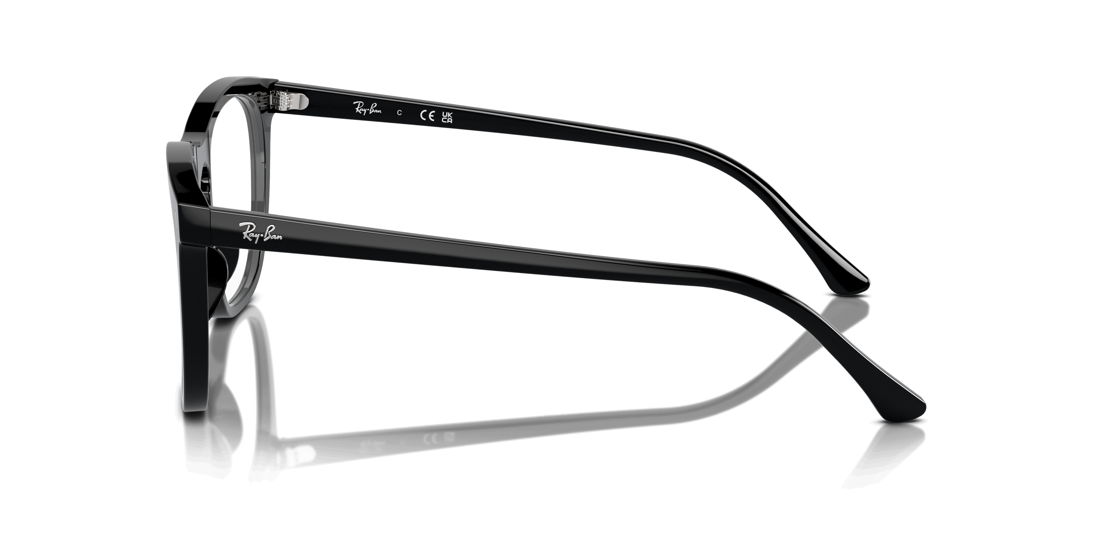 RB2210V Black AcetateEyeglass Frames for Glasses Direct, Side View