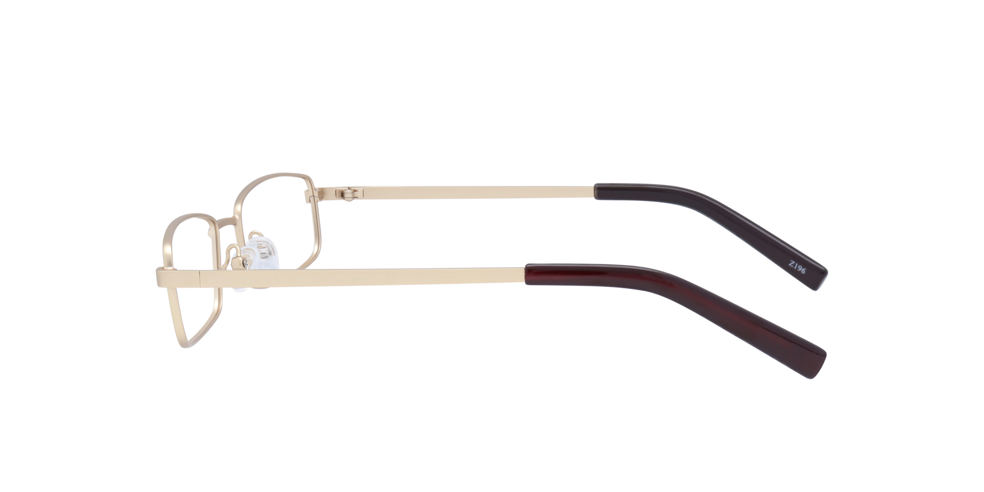 Gordan Matte Gold MetalEyeglass Frames for Glasses Direct, Side View