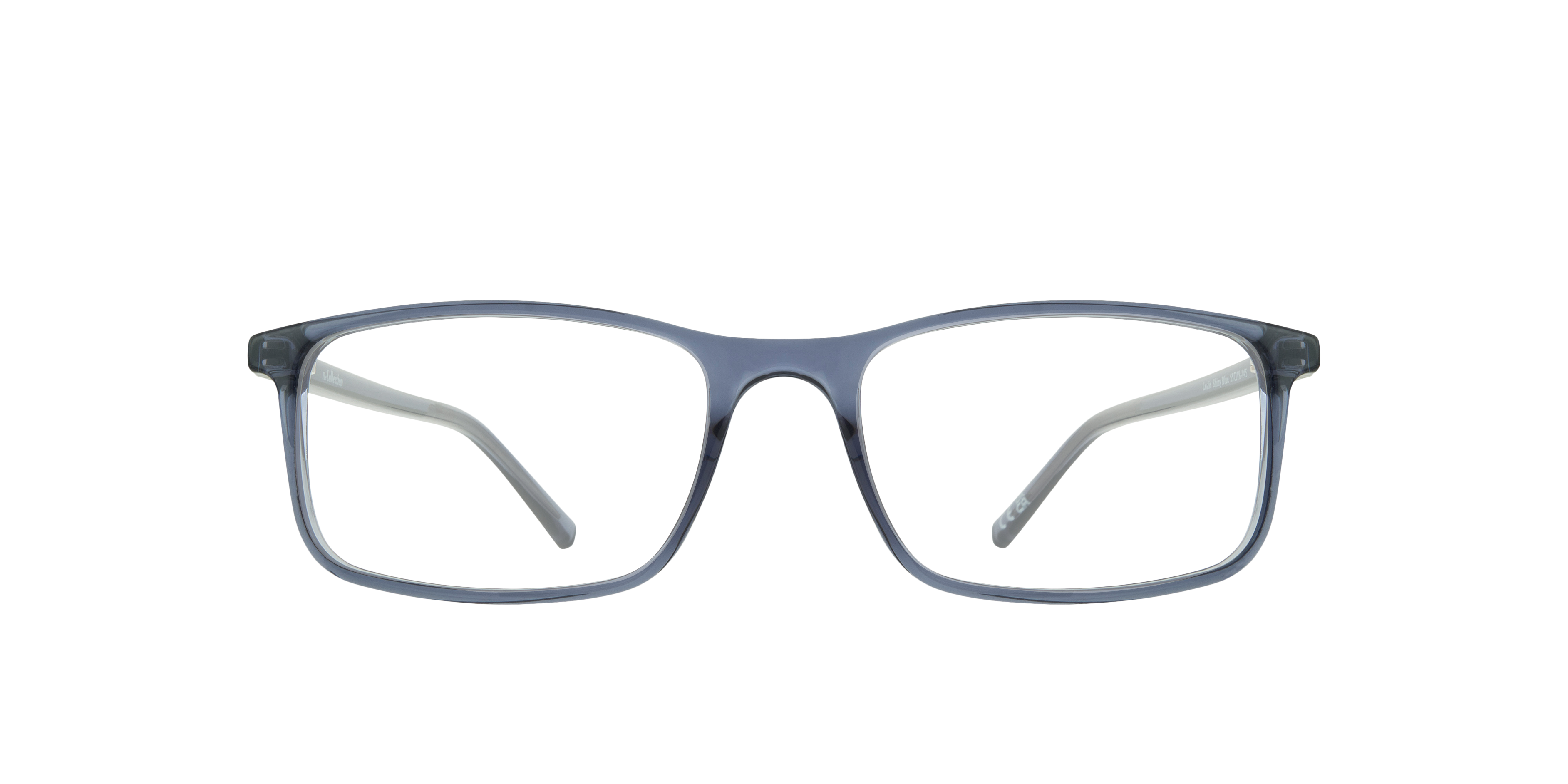 Leslie Shiny Blue PlasticEyeglass Frames for Glasses Direct, Front View