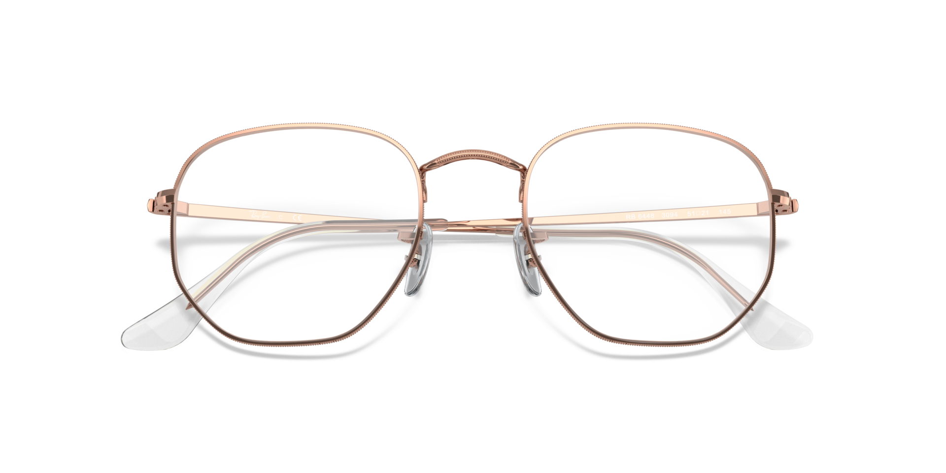RB6448 Rose Gold MetalEyeglass Frames for Glasses Direct, Closed View
