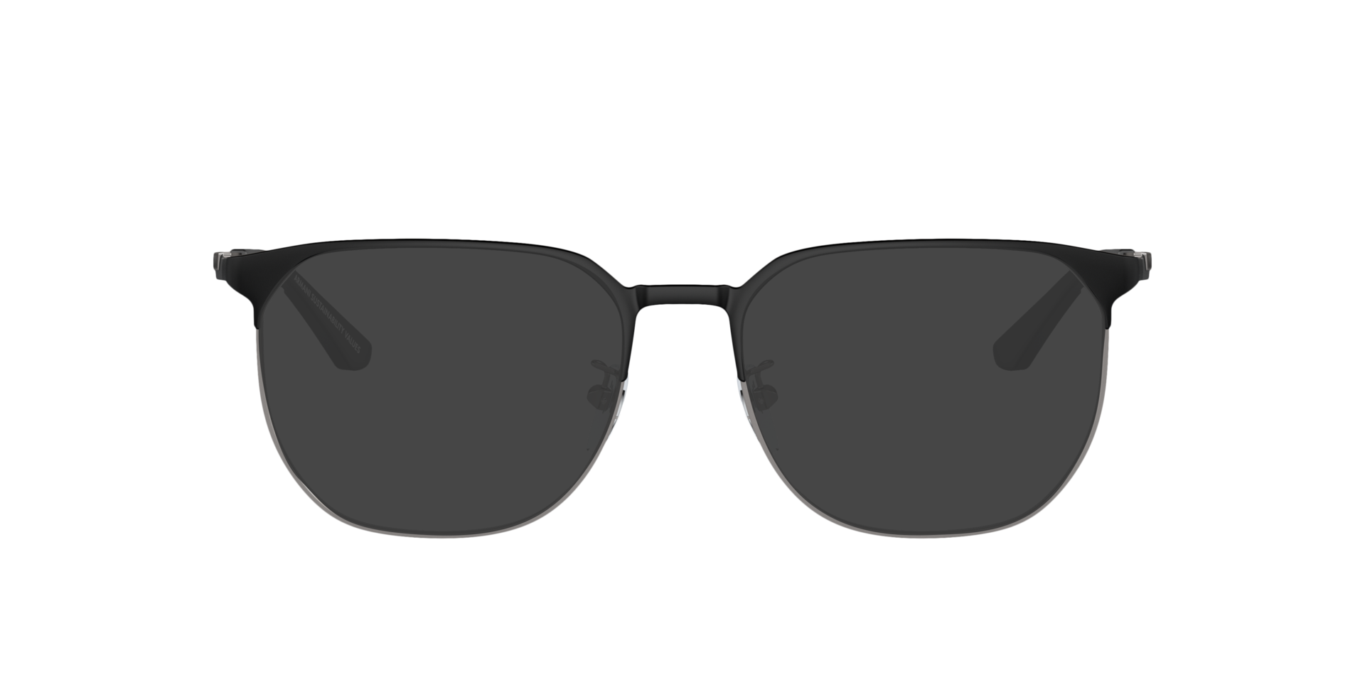 EA1158D Matte Black & Gunmetal MetalEyeglass Frames for Glasses Direct, with Tinted Lenses