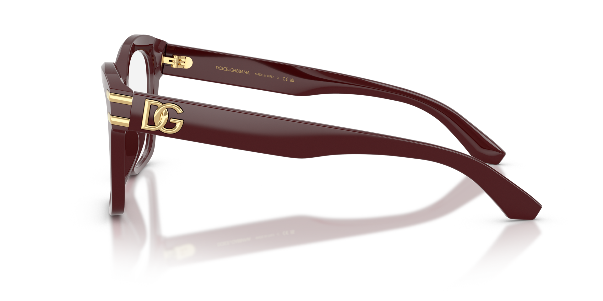 DG3419 Bordeaux AcetateEyeglass Frames for Glasses Direct, Side View