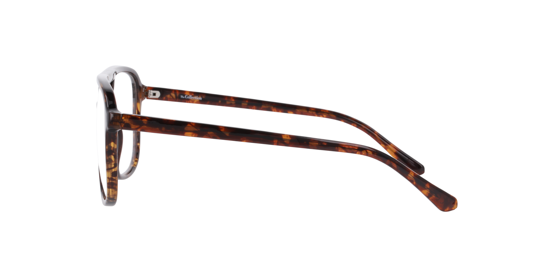 Max Havana Brown PlasticEyeglass Frames for Glasses Direct, Side View