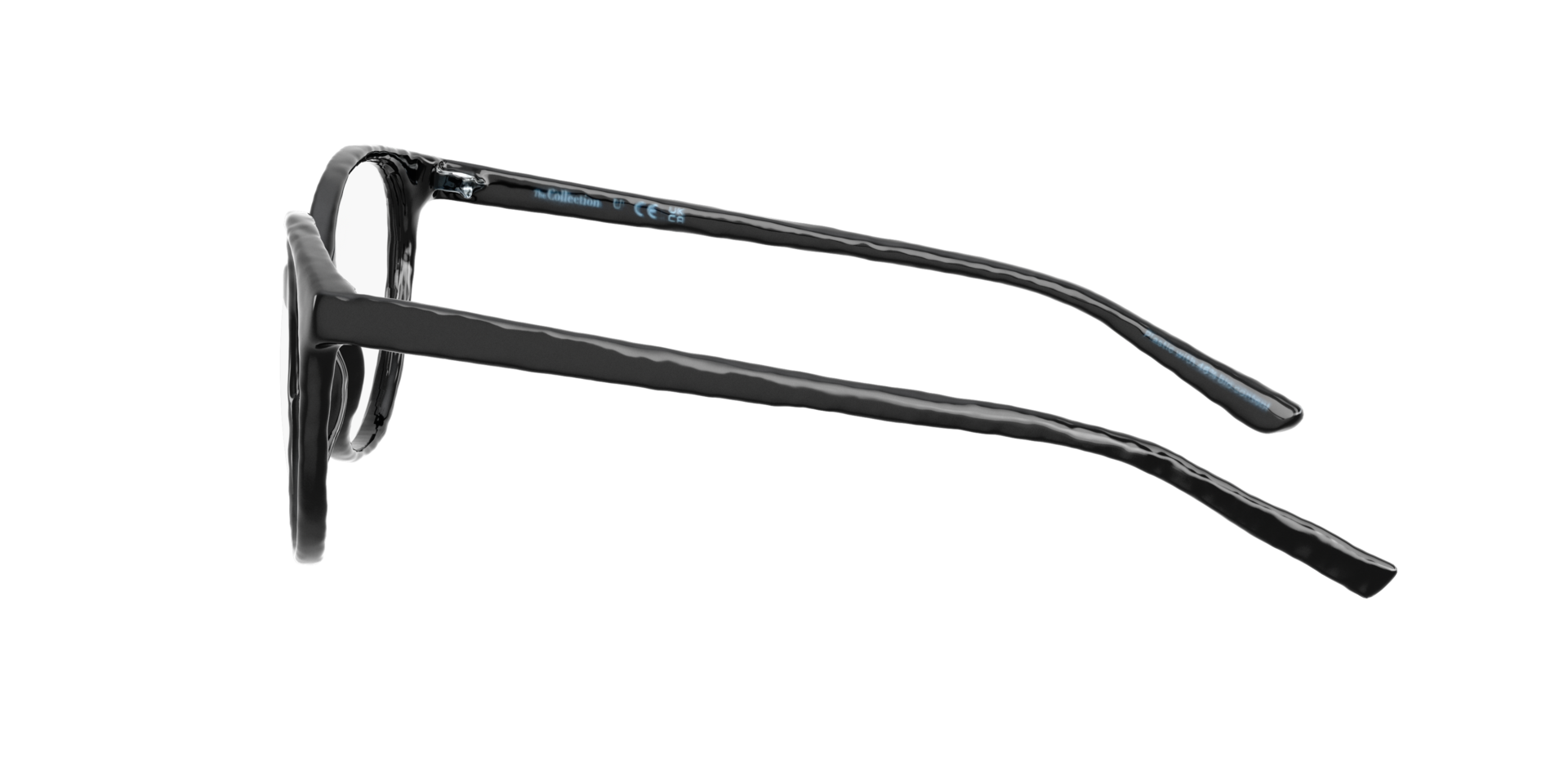 Monroe Black PlasticEyeglass Frames for Glasses Direct, Side View
