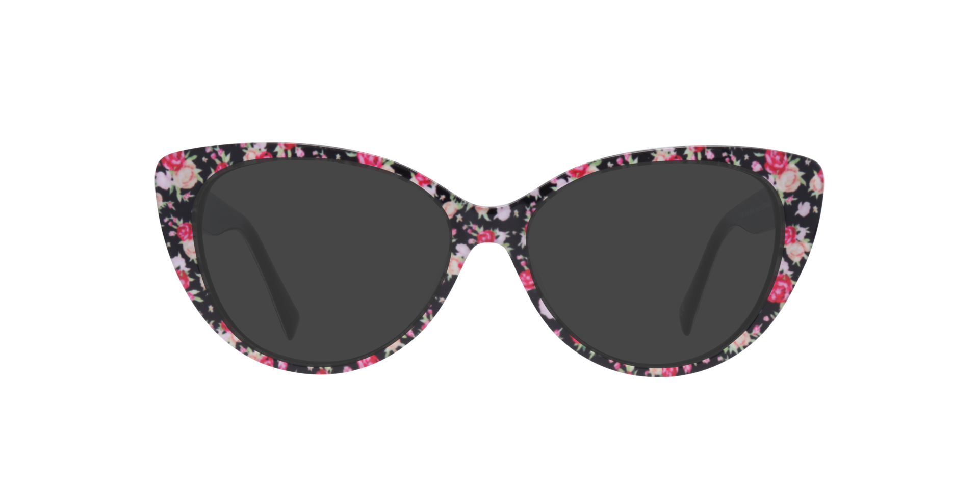 Frida Shiny Black Flower AcetateEyeglass Frames for Glasses Direct, with Tinted Lenses