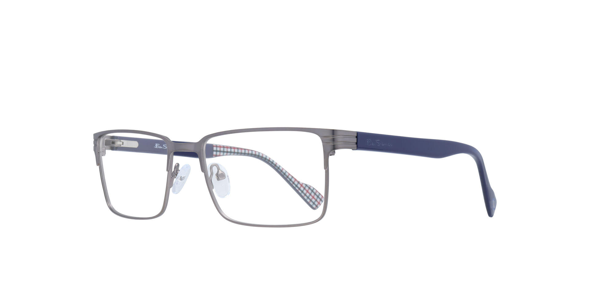 Brook BN Gunmetal PlasticEyeglass Frames for Glasses Direct, Angle View